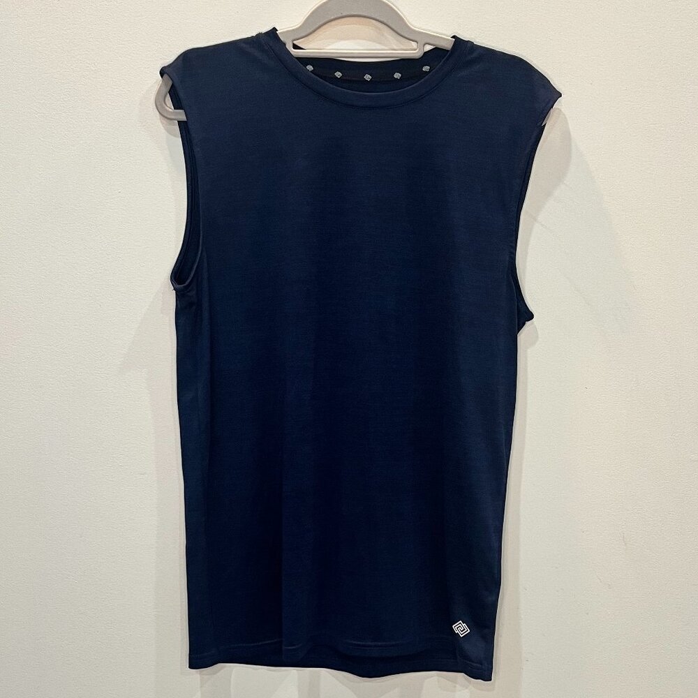 Zelos Flex Men's Athletic Workout Tank Top - Navy Blue -‎ Size M